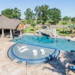 1700 Sq Ft. Gunite Swimming Pool with custom water feature