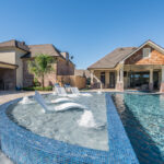 Custom Tile Tanning Ledge, Lafayette, LA, Custom Swimming Pool
