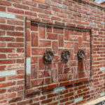 Custom water brick water feature wall in Lafayette, LA