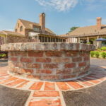 Custom brick fire pit overlooking in Lafayette, LA