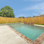 Rectangular Gunite Swimming Pool with brick coping in Lafayette, LA