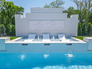 Custom tanning ledge. Raised tanning ledge