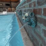 Lion's head sconce water feature | Lafayette, LA