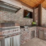 Open brick custom outdoor kitchen | Broussard, LA